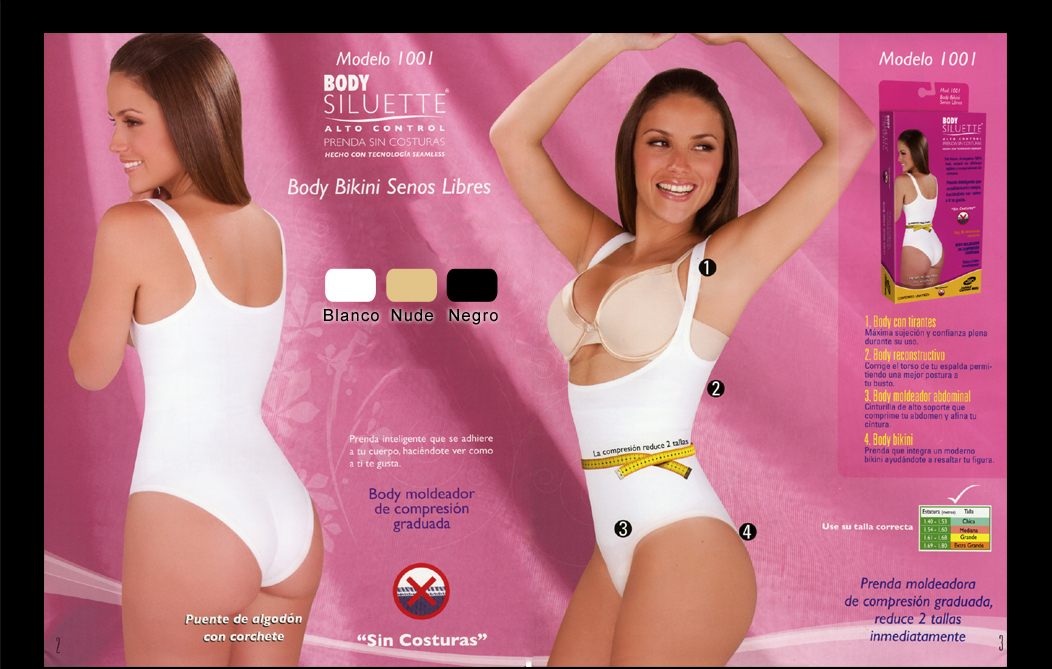 Faja Body Siluette Bikini Senos Libres Modelo 103 Con Corchete